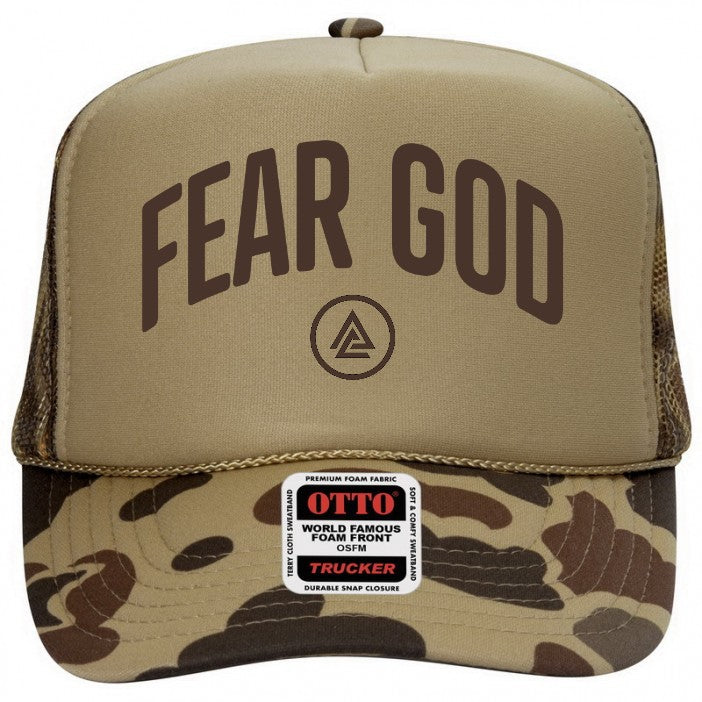 Fear God Trucker Hat - Khaki/Light Loden Green/Camo