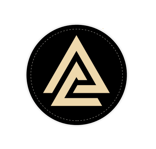 Ascend Black/Tan Logo Sticker