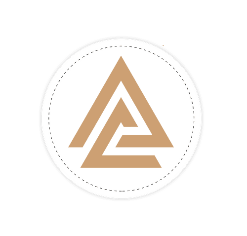 Ascend White/Tan Logo Sticker