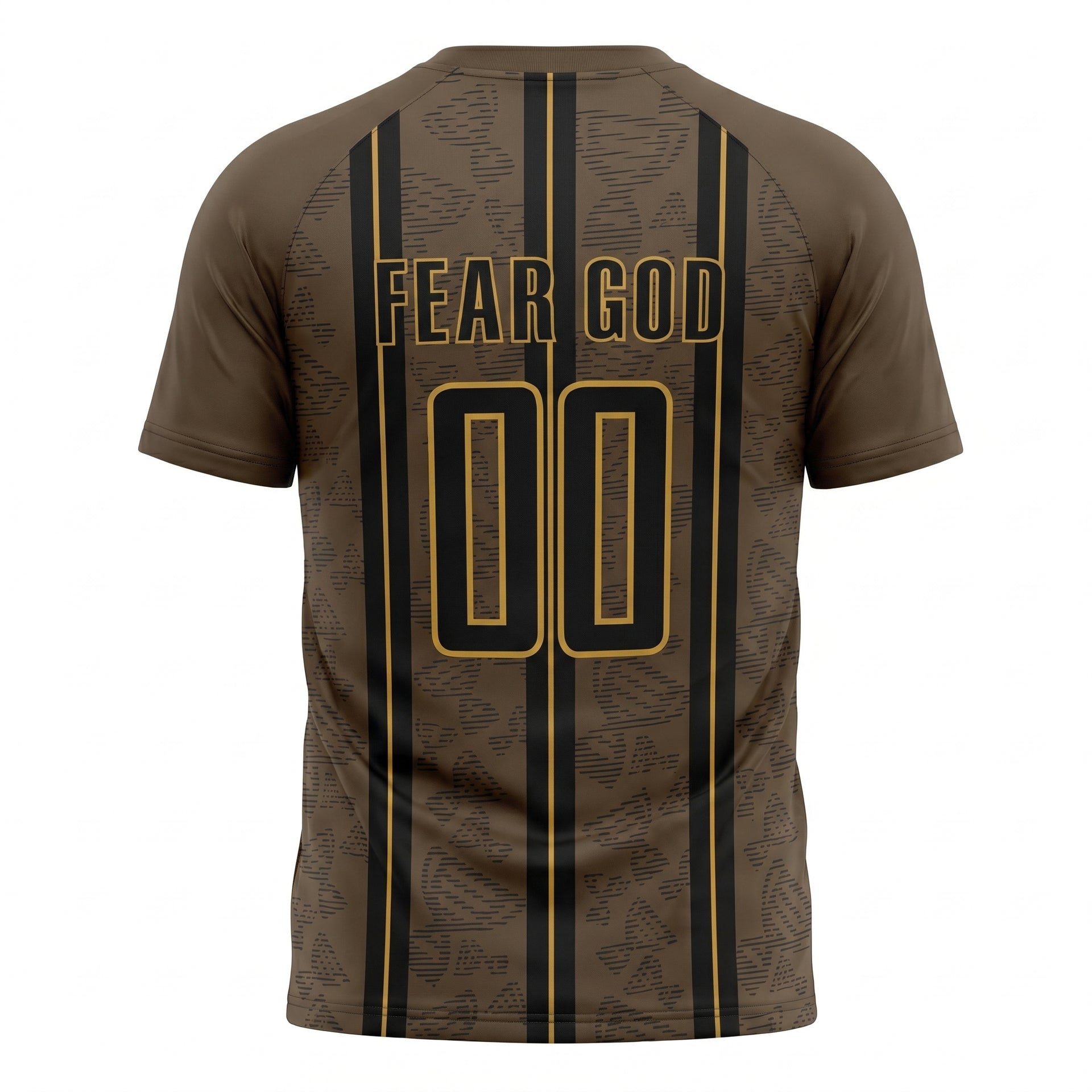 Olive Black-Old Gold Fear God T-Shirt Jersey